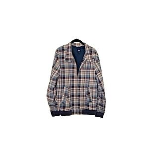 Gap Factory Men's Plaid Zip‎ Up Jacket Buttoned Collar